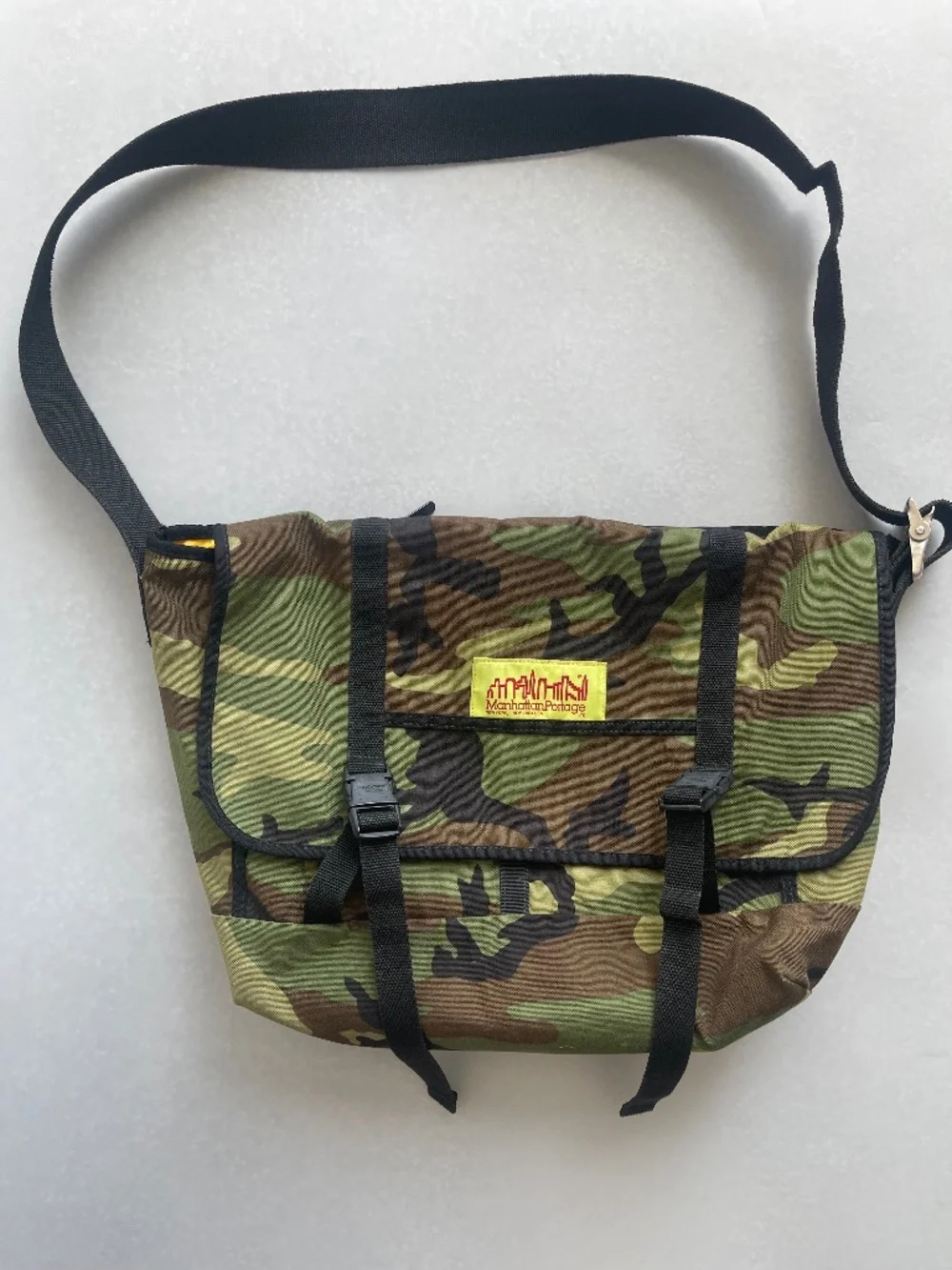 Vintage Manhattan Portage Camo Messenger Bag Cordura Military Shoulder Bag